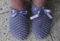 Flip-flops tricotati cu talpa din fetru